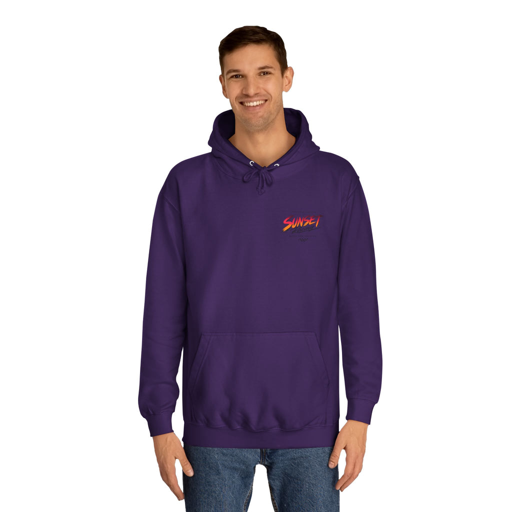 Sunset Racing Retro Palm Beach Sunset Hoodie