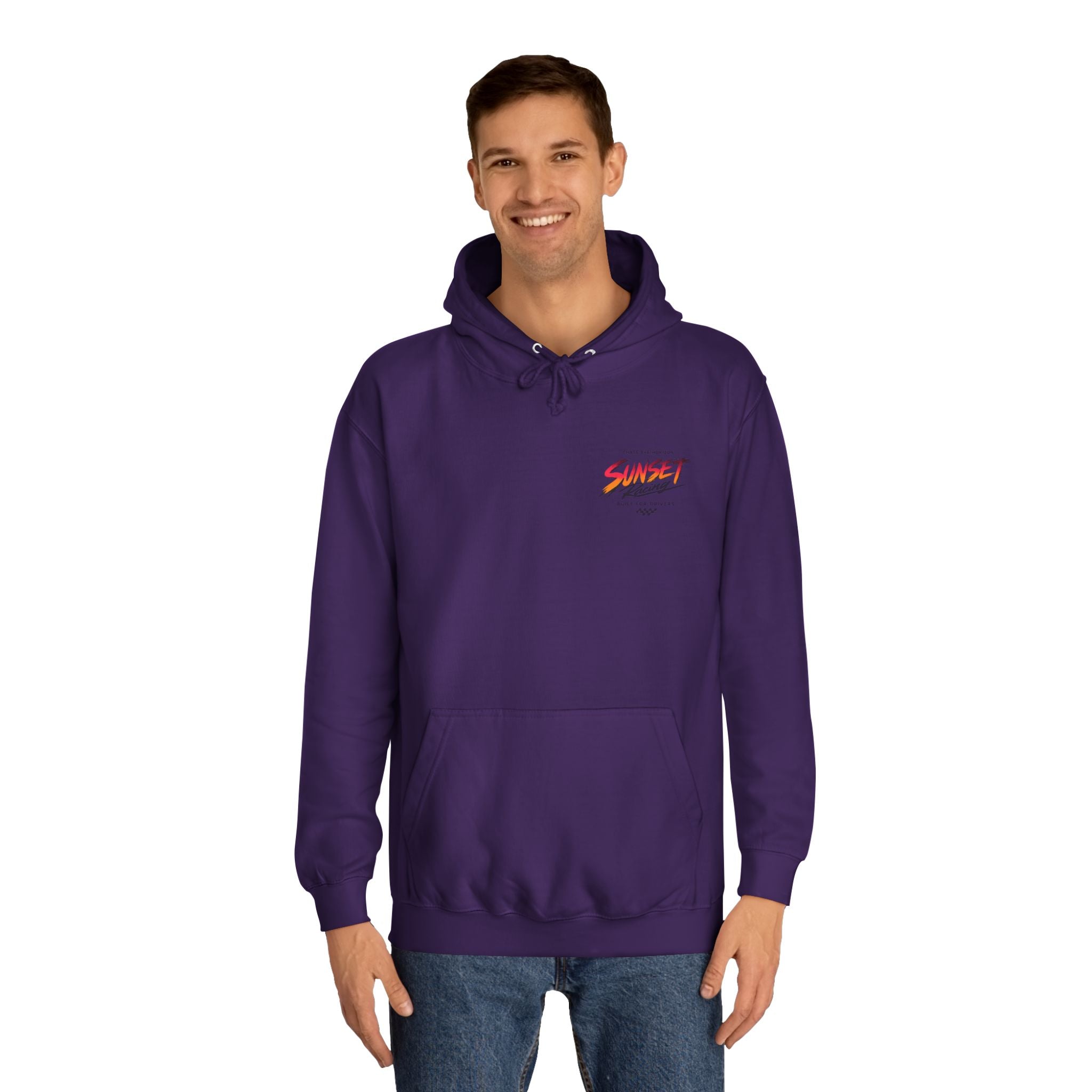 Sunset Racing Retro Palm Beach Sunset Hoodie