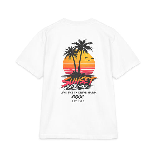 Sunset Racin 'Chase the Horizon' Retro Palm Tee