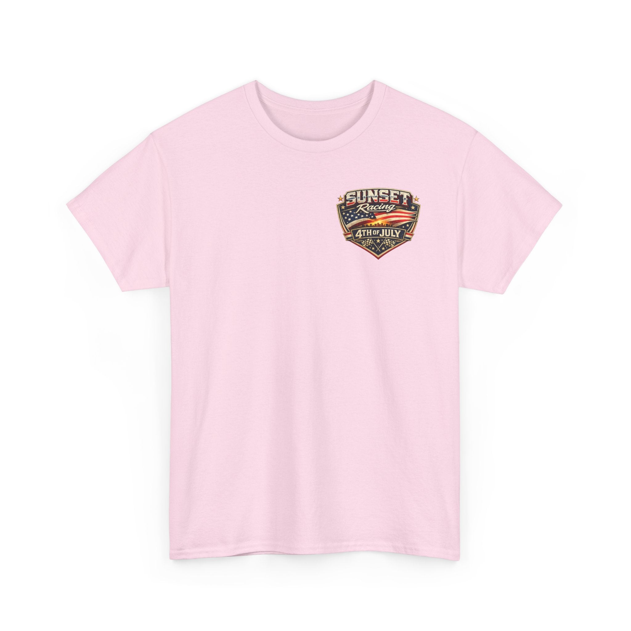 4th of July Sunset Racing T-Shirt — Patriotic Classic Car Tee
