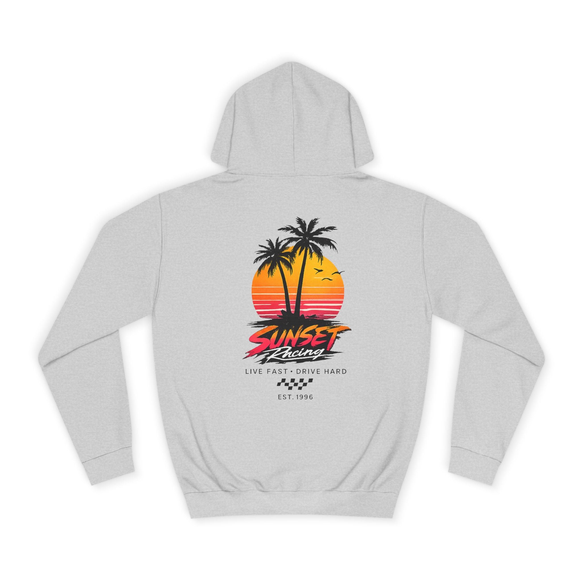 Sunset Racing Retro Palm Beach Sunset Hoodie