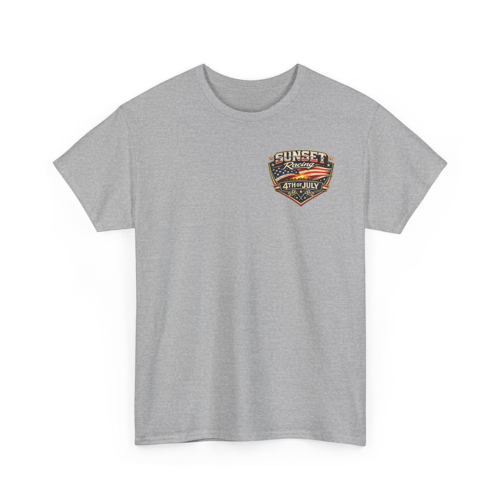 4th of July Sunset Racing T-Shirt — Patriotic Classic Car Tee