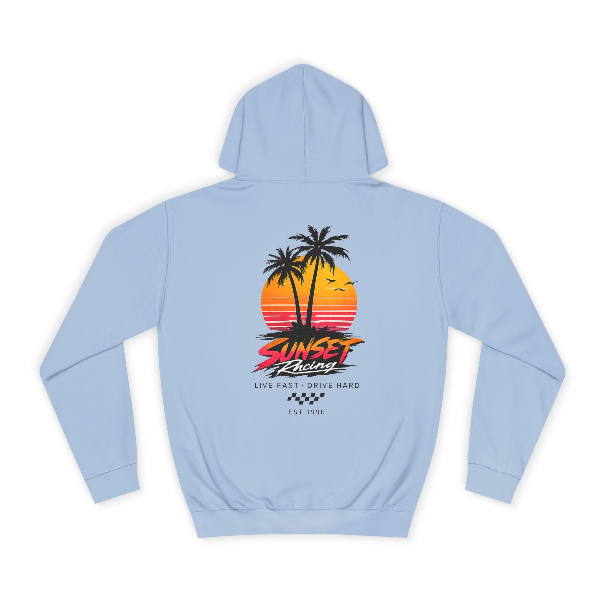 Sunset Racing Retro Palm Beach Sunset Hoodie