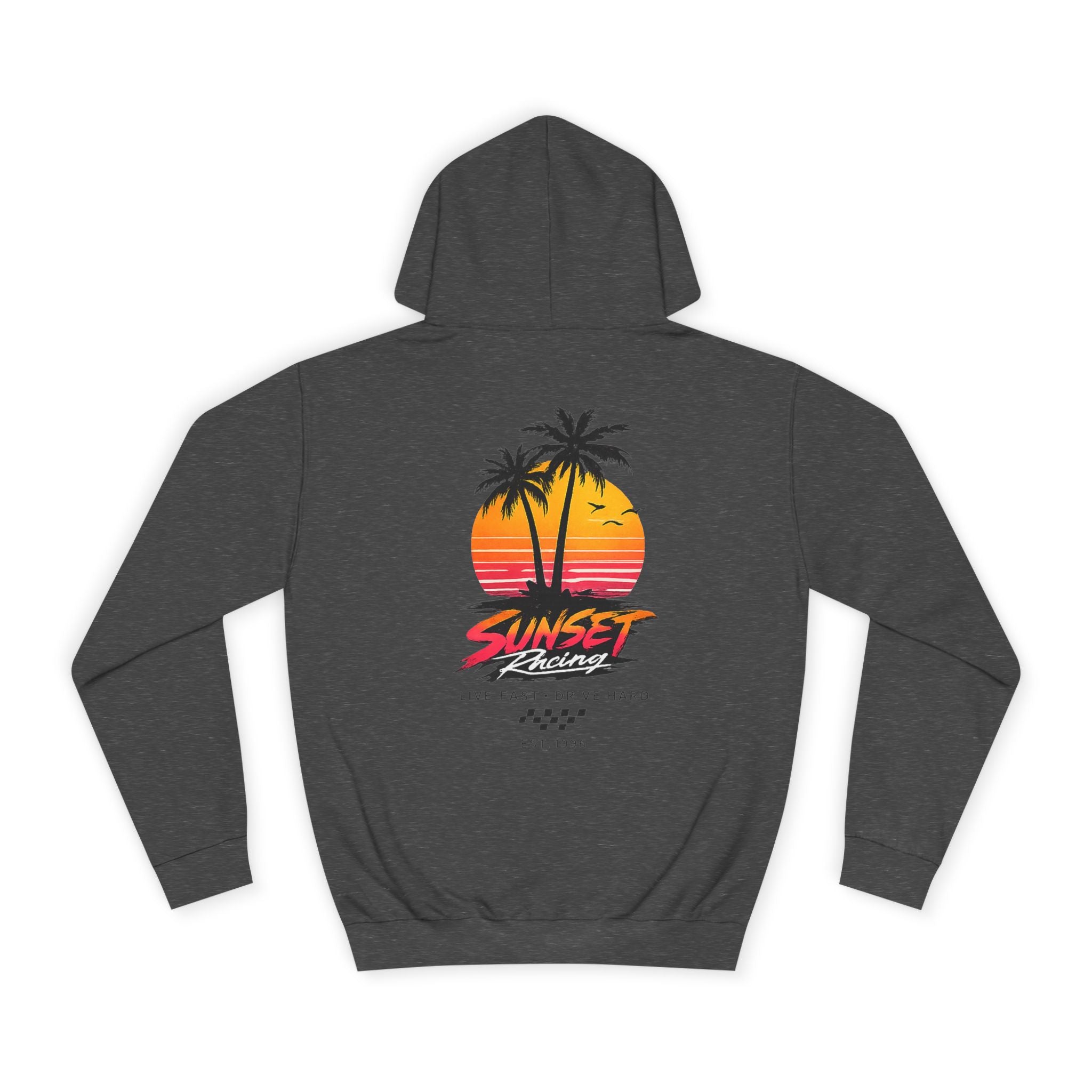 Sunset Racing Retro Palm Beach Sunset Hoodie