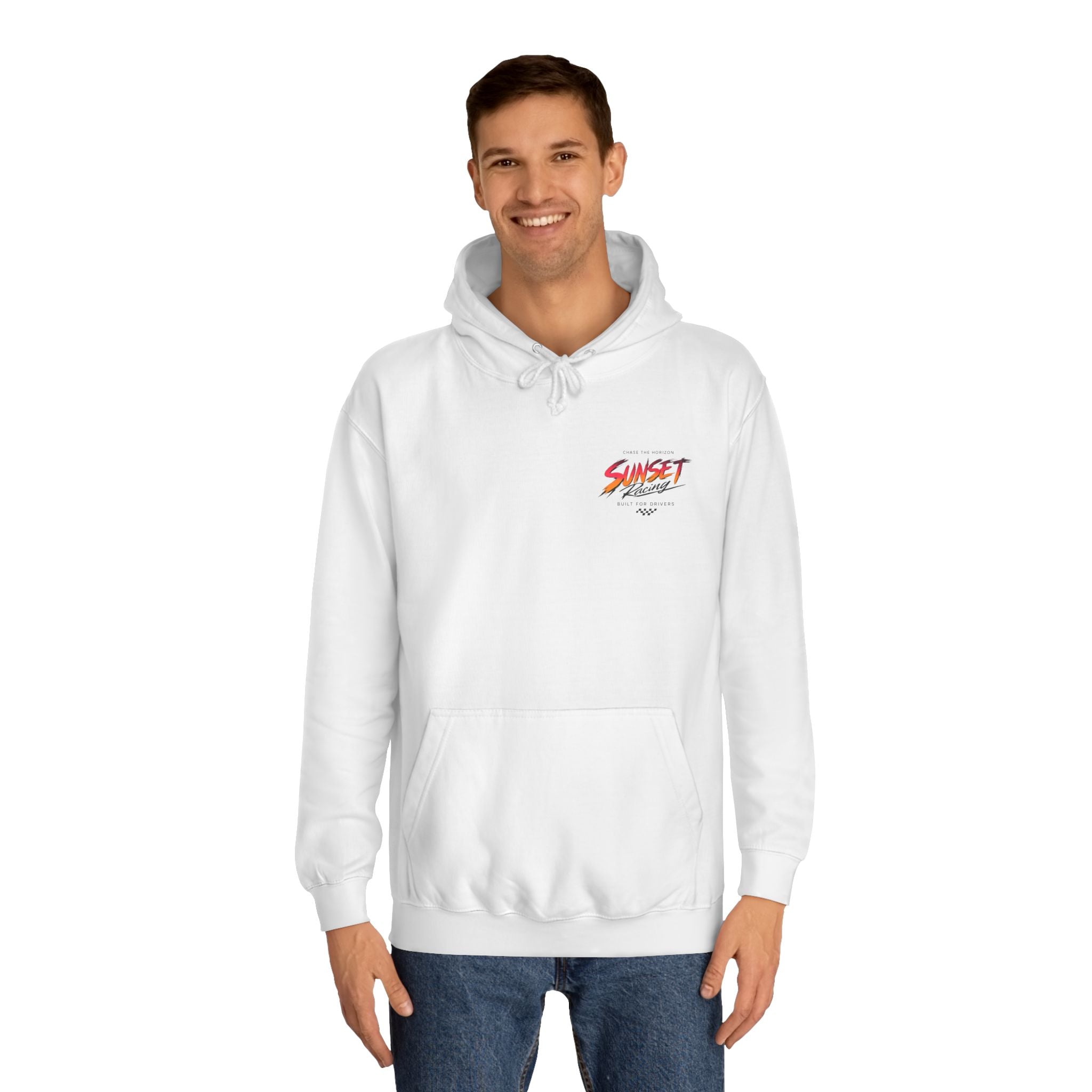 Sunset Racing Retro Palm Beach Sunset Hoodie