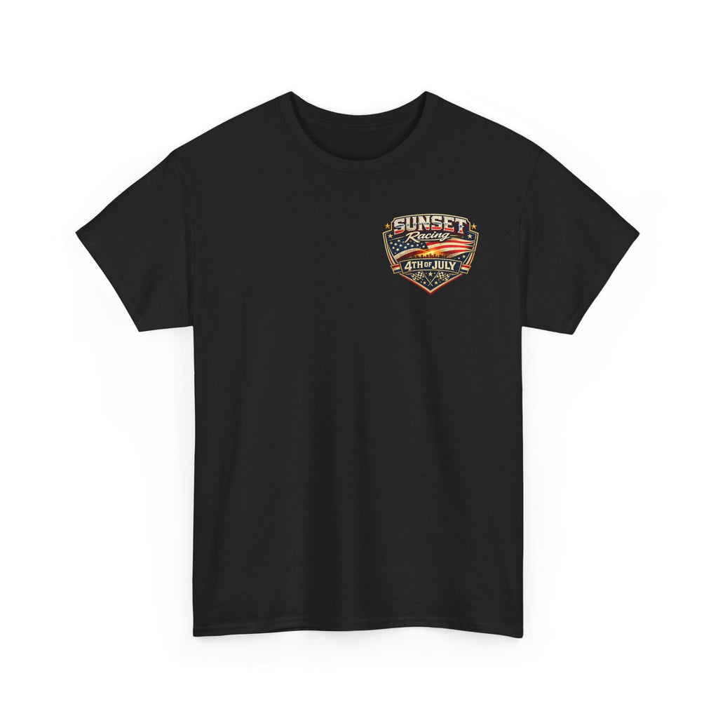 4th of July Sunset Racing T-Shirt — Patriotic Classic Car Tee