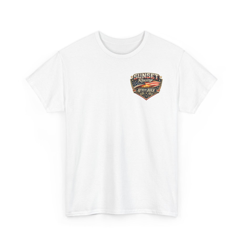 4th of July Sunset Racing T-Shirt — Patriotic Classic Car Tee