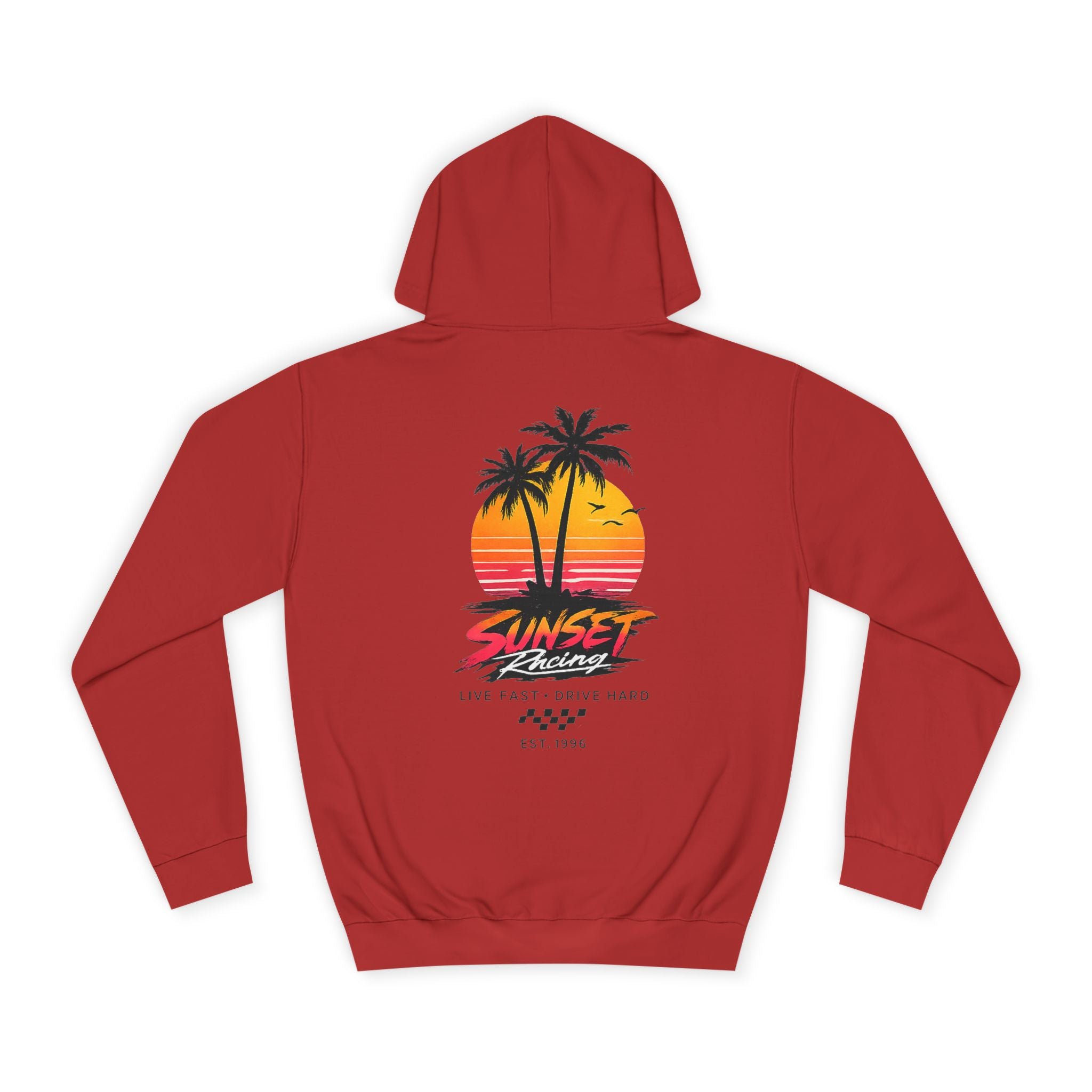 Sunset Racing Retro Palm Beach Sunset Hoodie