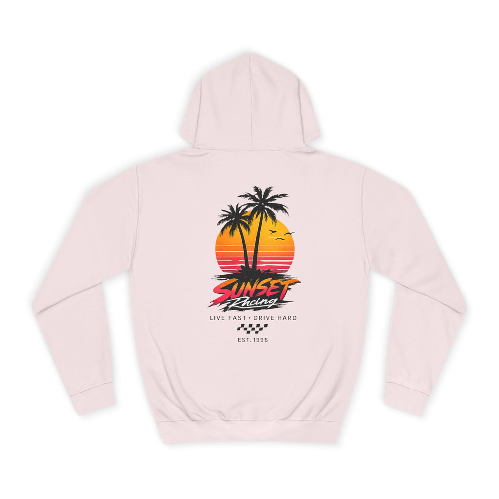 Sunset Racing Retro Palm Beach Sunset Hoodie