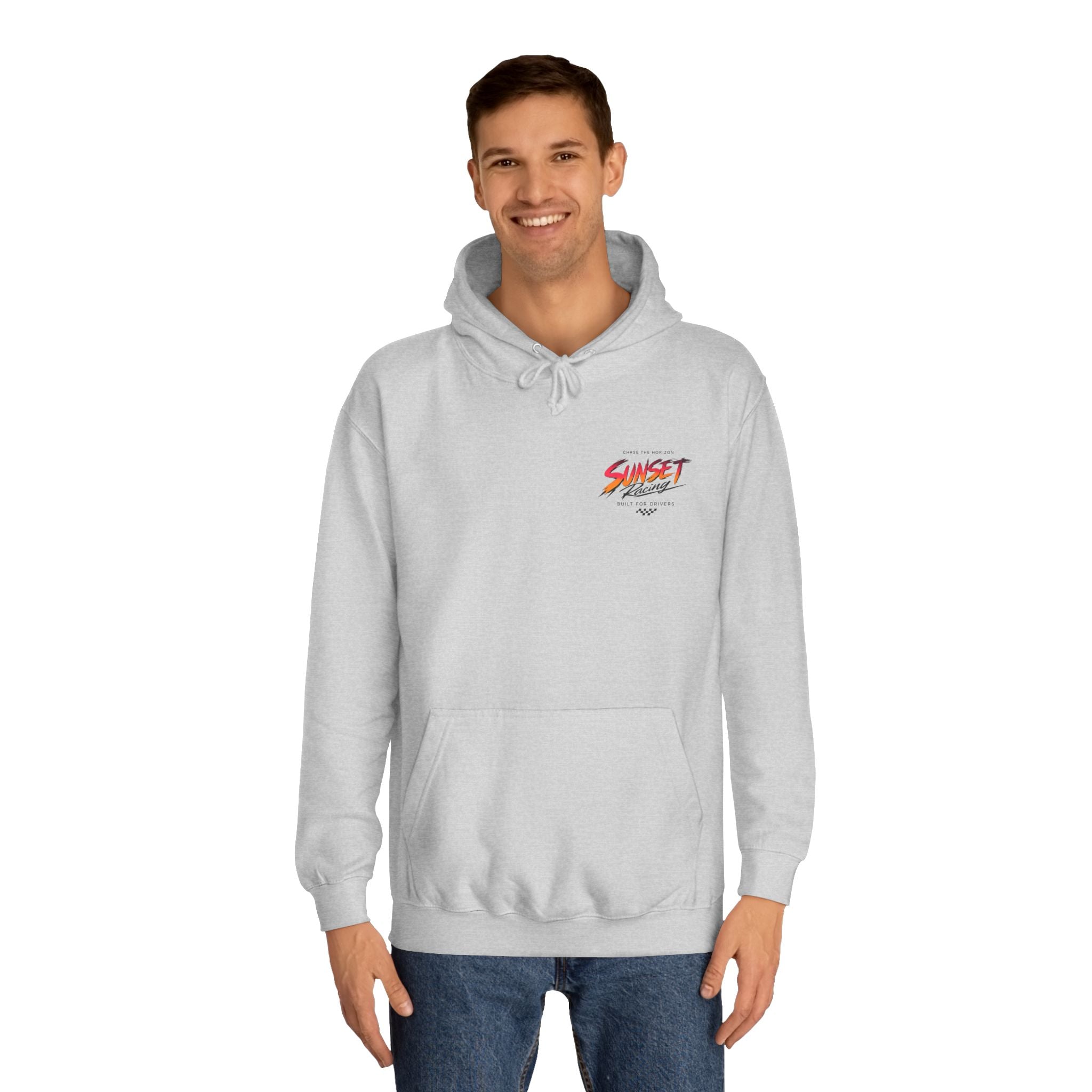Sunset Racing Retro Palm Beach Sunset Hoodie