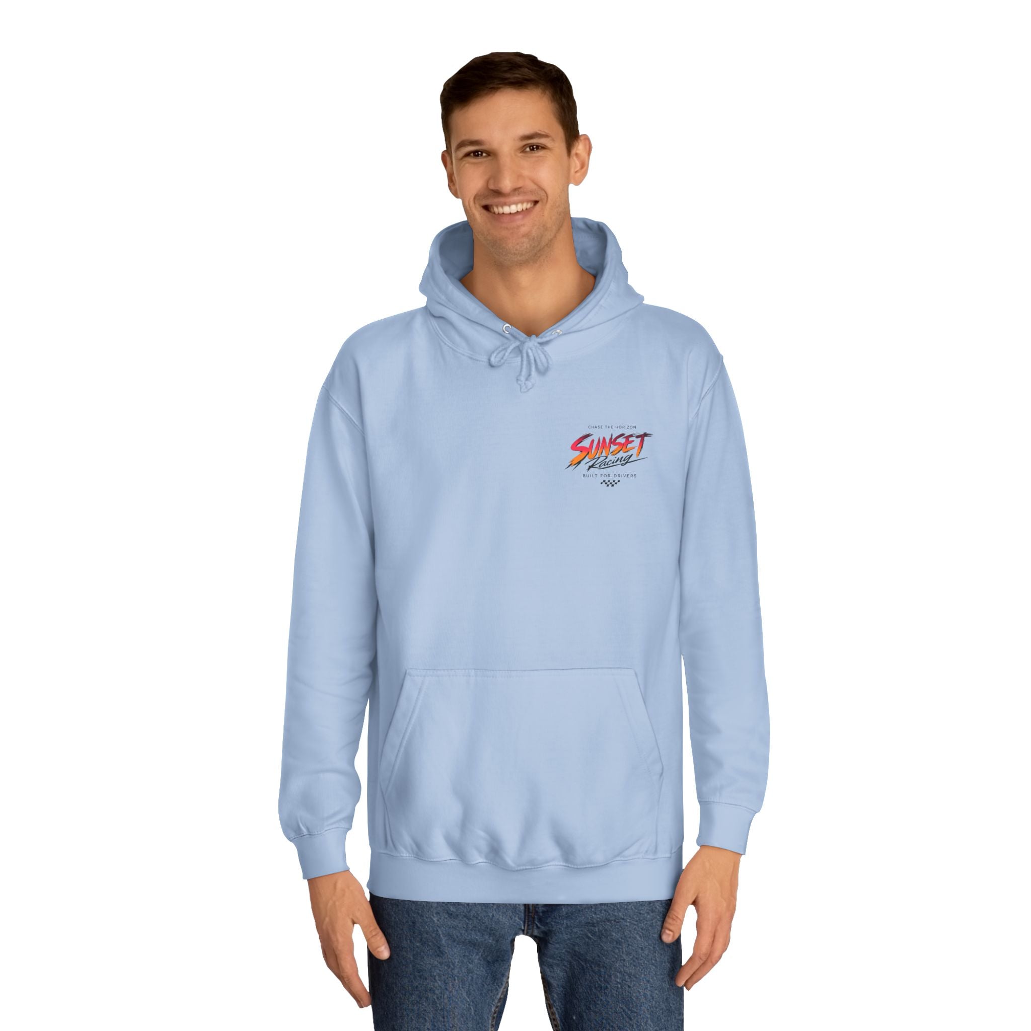 Sunset Racing Retro Palm Beach Sunset Hoodie
